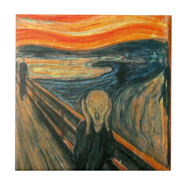 EDVARD MUNCH - skriet 1893 Kakelplatta (Framsidan)
