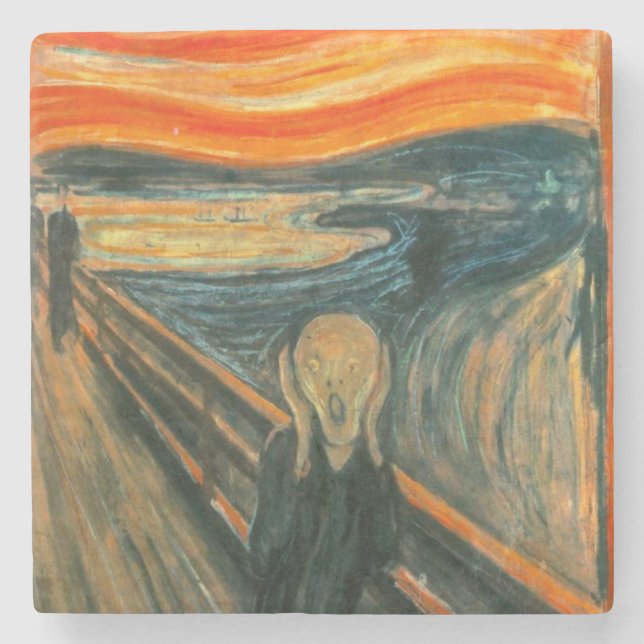 EDVARD MUNCH - skriet 1893 Underlägg Sten (Framsidan)