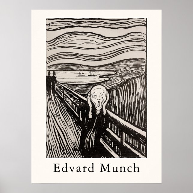 Edvard Munch – Skriet (1895) Poster (Framsidan)