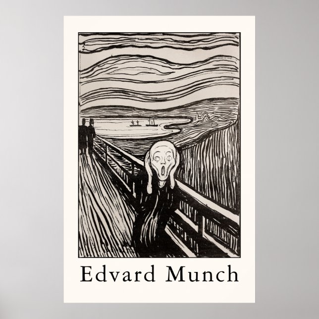 Edvard Munch – Skriet (1895) Poster (Framsidan)