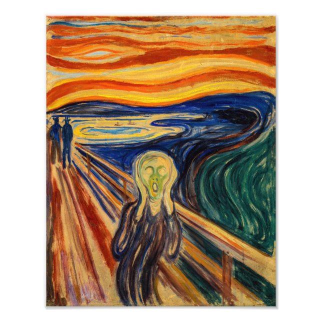 Edvard Munch - Skriet 1910 Fototryck (Framsidan)