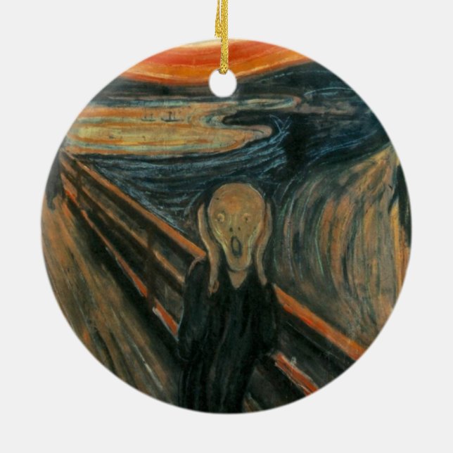 Edvard Munch - Skriet Julgransprydnad Keramik (Baksidan)