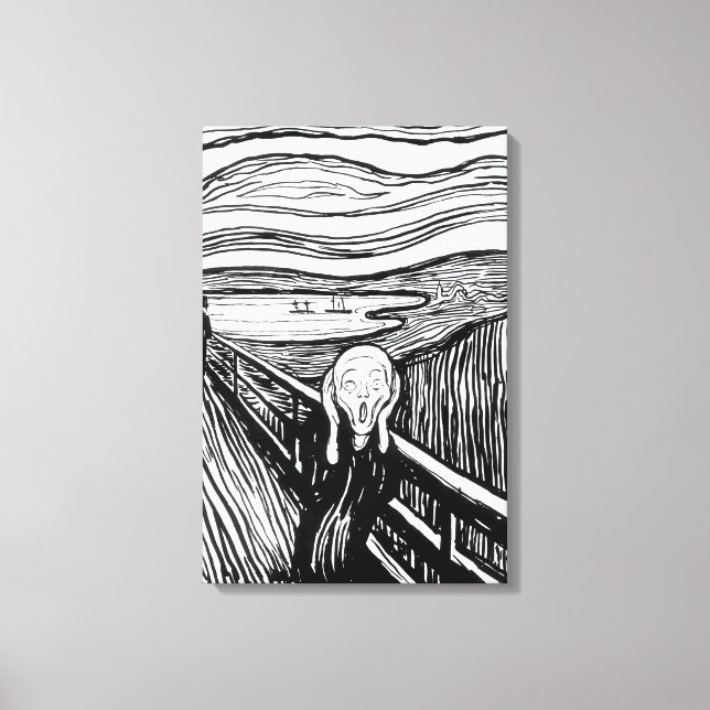 Edvard Munch - Skriet Litografi Canvastryck (Framsida)