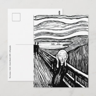Edvard Munch - Skriet Litografi Vykort