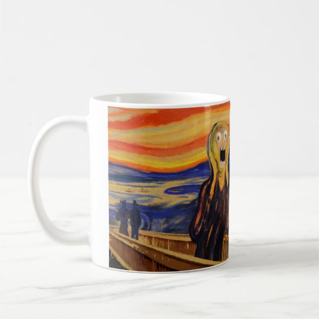 Edvard Munch Skriket Helt Utflippt Kaffemugg (Vänster)