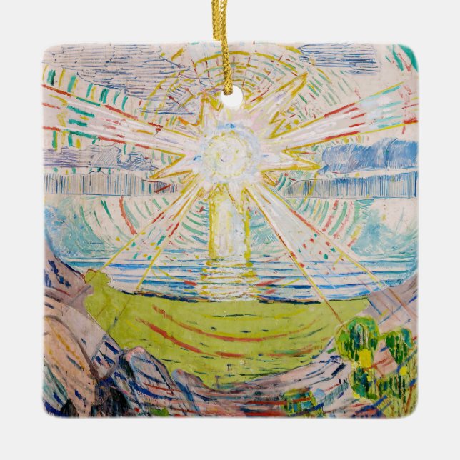 Edvard Munch - Sol 1910 Julgransprydnad Keramik (Framsida)