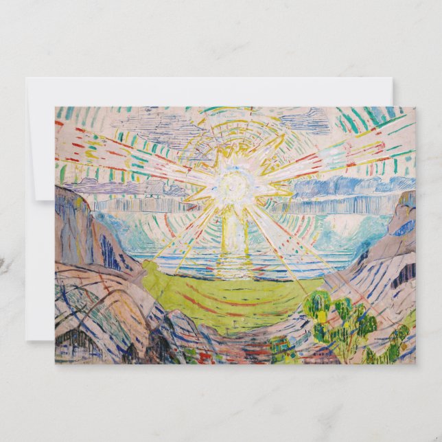 Edvard Munch - Sol 1910 Tack Kort (Framsida)