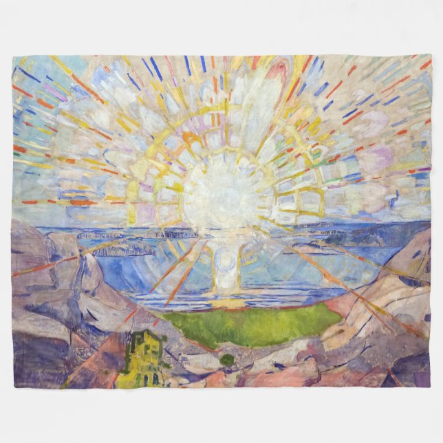 Edvard Munch - Sol 1911 Fleecefilt (Framsidan (Horisontell))