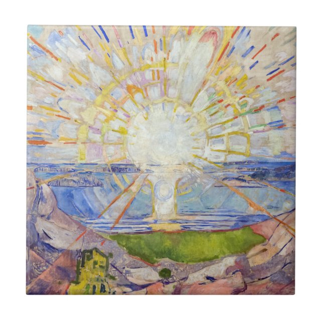 Edvard Munch - Sol 1911 Kakelplatta (Framsidan)