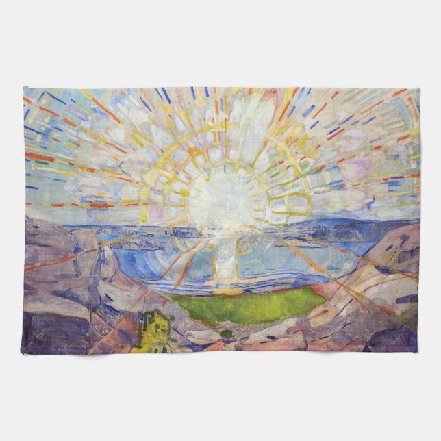 Edvard Munch - Sol 1911 Kökshandduk (Horisontell)