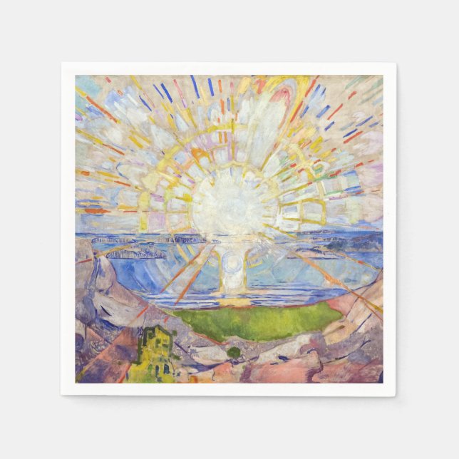 Edvard Munch - Sol 1911 Pappersservett (Framsidan)