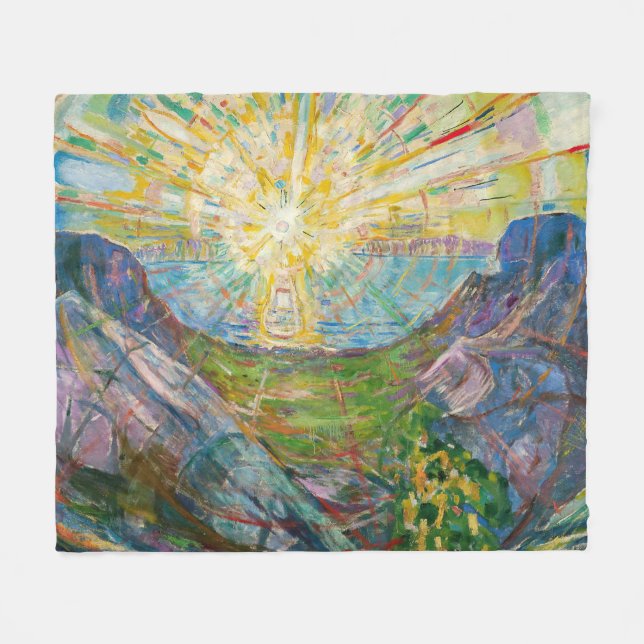 Edvard Munch - Sol 1916 Fleecefilt (Framsidan (Horisontell))