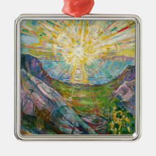 Edvard Munch - Sol 1916 Julgransprydnad Metall