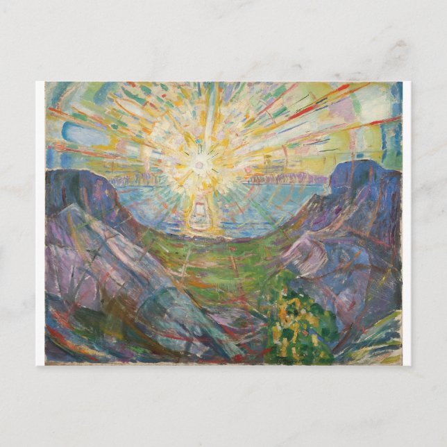 Edvard Munch - Sol, 1916 Vykort (Framsida)