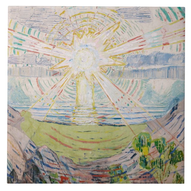 Edvard Munch - Sol Kakelplatta (Framsidan)