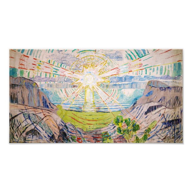 Edvard Munch - Solen 1910 Fototryck (Framsidan)