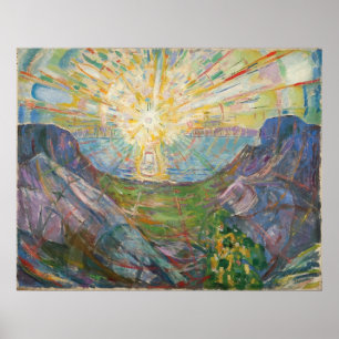 Edvard Munch - solen, 1916 Poster