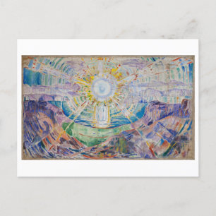 Edvard Munch Solen/Sol-vykort för målning Vykort