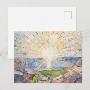Edvard Munch Solen strålande Modern soluppgångskon Vykort