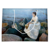 Edvard Munch - Sommarnatt, Inger på stranden