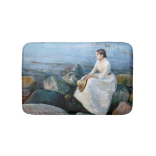 Edvard Munch - Sommarnatt, Inger på stranden Badrumsmatta