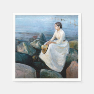 Edvard Munch - Sommarnatt, Inger på stranden Pappersservett