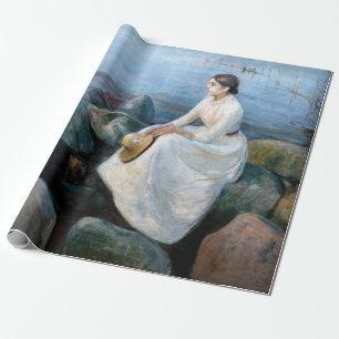 Edvard Munch - Sommarnatt, Inger på stranden Presentpapper