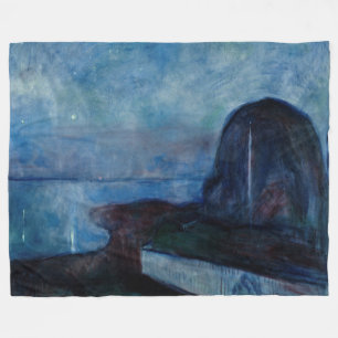 Edvard Munch - Starry Natt 1893 Fleecefilt