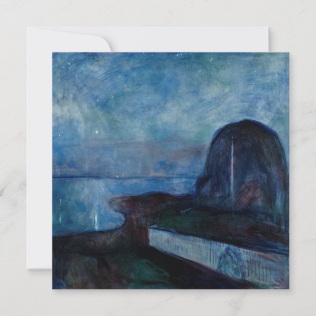 Edvard Munch - Starry Natt 1893 Inbjudningar (Framsida)