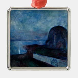 Edvard Munch - Starry Natt 1893 Julgransprydnad Metall