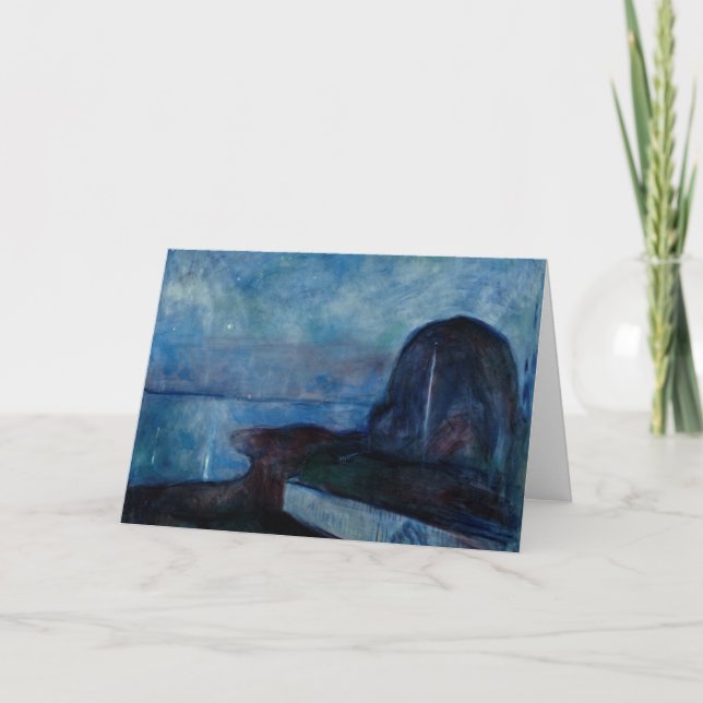 Edvard Munch - Starry Natt 1893 Kort (Framsida)