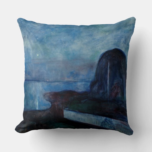 Edvard Munch - Starry Natt 1893 Kudde (Framsida)