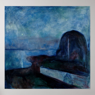 Edvard Munch - Starry Natt 1893 Poster