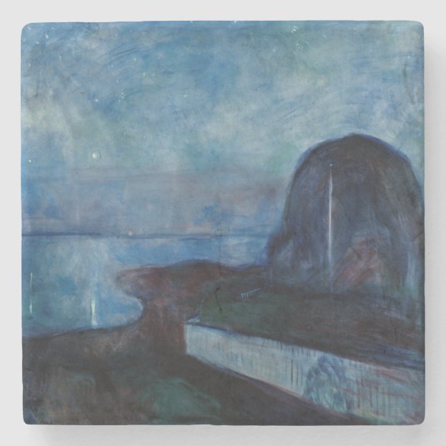 Edvard Munch - Starry Natt 1893 Stenunderlägg (Framsidan)