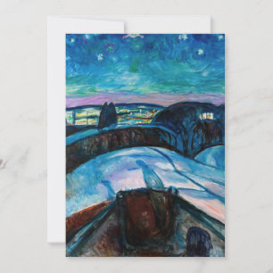 Edvard Munch - Starry Natt 1922 Inbjudningar