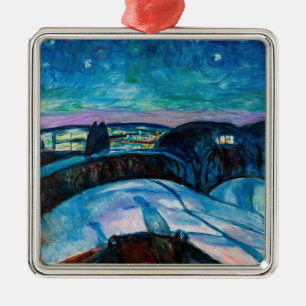 Edvard Munch - Starry Natt 1922 Julgransprydnad Metall