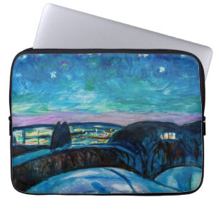 Edvard Munch - Starry Natt 1922 Laptop Fodral
