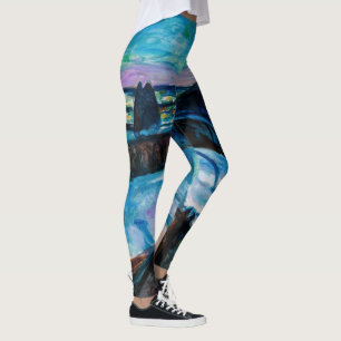 Edvard Munch - Starry Natt 1922 Leggings