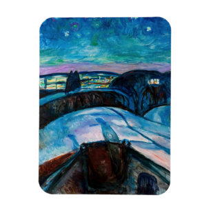 Edvard Munch - Starry Natt 1922 Magnet