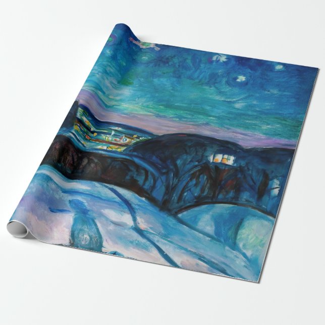 Edvard Munch - Starry Natt 1922 Presentpapper (Utrullad)