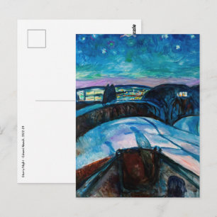 Edvard Munch - Starry Natt 1922 Vykort