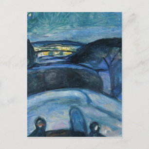 Edvard Munch - Starry Natt Vykort