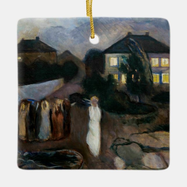 Edvard Munch - Stormen Julgransprydnad Keramik (Framsida)