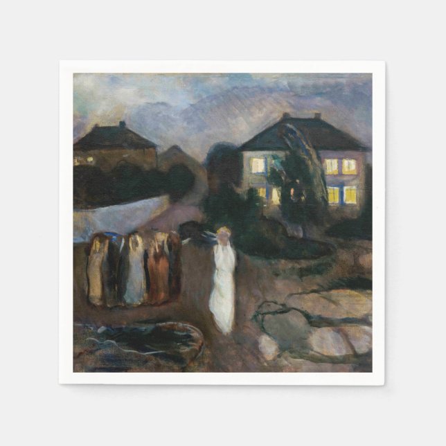 Edvard Munch - Stormen Pappersservett (Framsidan)