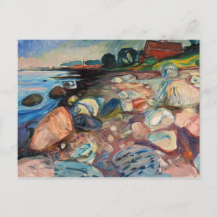 Edvard Munch - Strand med rött hus Vykort