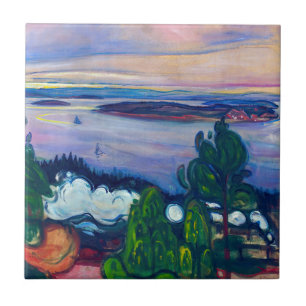 Edvard Munch - Tåg Smoke Kakelplatta