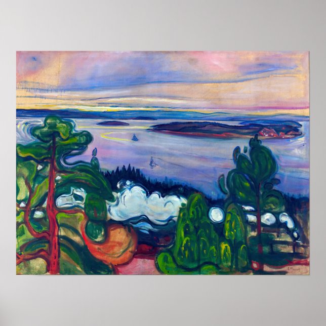 Edvard Munch - Tåg Smoke Poster (Framsidan)