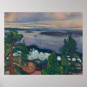 Edvard Munch - Tåg Smoke Poster