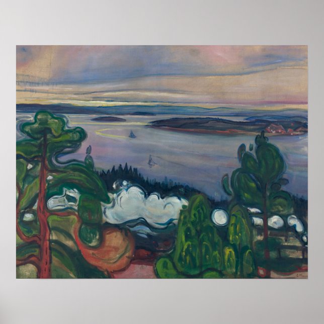 Edvard Munch - Tåg Smoke Poster (Framsidan)