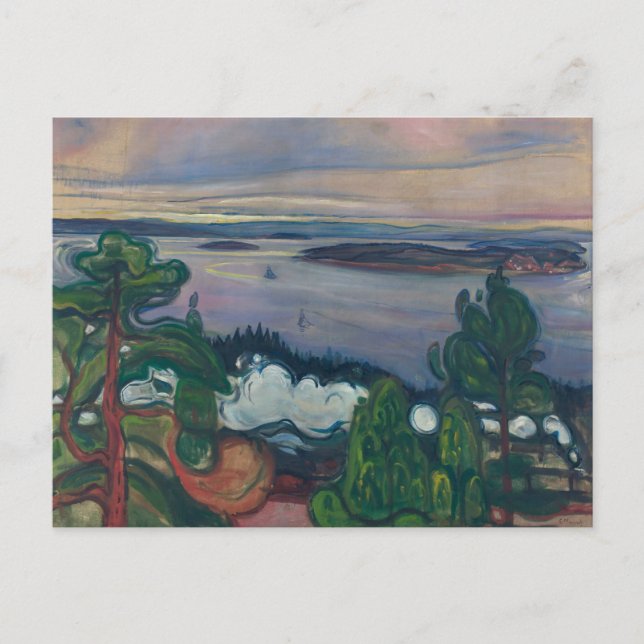 Edvard Munch - Tåg Smoke Vykort (Framsida)